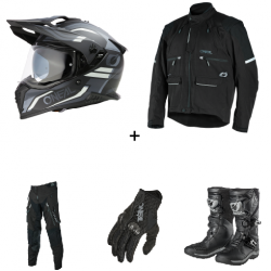 Ендуро комплект O'NEAL EXT BLACK/GRAY- 5 части