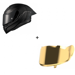 Каска NEXX X.R3R ZERO PRO 2 CARBON BLACK + Визьор IRIDIUM GOLD