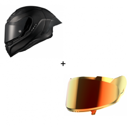 Каска NEXX X.R3R ZERO PRO 2 CARBON BLACK MATT  + Визьор IRIDIUM RED 