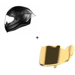 Каска NEXX X.R3R PLAIN BLACK MATT + Визьор IRIDIUM GOLD