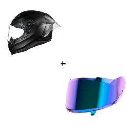 Каска NEXX X.R3R PLAIN BLACK MATT + Визьор RIDIUM BLUE Каска NEXX X.R3R PLAIN BLACK MATT + Визьор RIDIUM BLUE