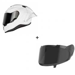 Каска NEXX X.R3R PLAIN WHITE + Визьор IRIDIUM SMOKE Каска NEXX X.R3R PLAIN WHITE + Визьор IRIDIUM SMOKE
