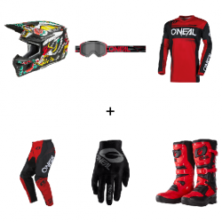 Мотокрос комплект O`NEAL ELEMENT RACEWEAR BLACK/RED V.25- 6 части Мотокрос комплект O`NEAL ELEMENT RACEWEAR BLACK/RED V.25- 6 части