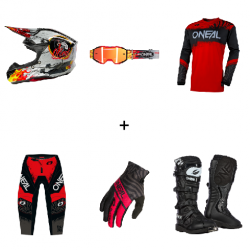 Мотокрос комплект O'NEAL ELEMENT SHOCKER BLACK/RED V.25- 6 части Мотокрос комплект O'NEAL ELEMENT SHOCKER BLACK/RED V.25- 6 части