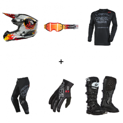 Мотокрос комплект O'NEAL ELEMENT STATIC BLACK/GRAY V.25- 6 части Мотокрос комплект O'NEAL ELEMENT STATIC BLACK/GRAY V.25- 6 части