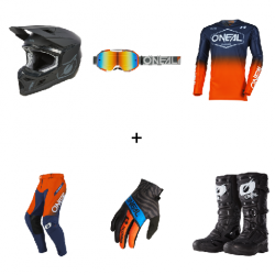 Мотокрос комплект O'NEAL MAYHEM HEXX BLUE/ORANGE V.25- 6 части Мотокрос комплект O'NEAL MAYHEM HEXX BLUE/ORANGE V.25- 6 части