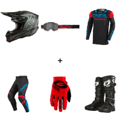 Мотокрос комплект O'NEAL PRODIGY FIVE FOUR BLACK/BLUE V.25- 6 части Мотокрос комплект O'NEAL PRODIGY FIVE FOUR BLACK/BLUE V.25- 6 части