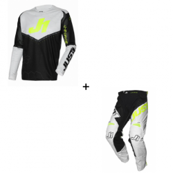 Мотокрос екип Just1 J-Force Black/White/Yellow Fluo - 2 части