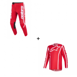 Мотокрос екип ALPINESTARS FLUID APEX RED/WHITE - 2 Части Мотокрос екип ALPINESTARS FLUID APEX RED/WHITE - 2 Части