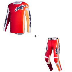 Мотокрос екип ALPINESTARS RACER PORTL RED/GRAY - 2 Части 