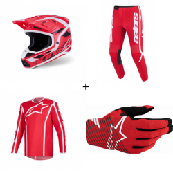 Мотокрос екипировка ALPINESTARS SM7 RED/WHITE - 4 Части Мотокрос екипировка ALPINESTARS SM7 RED/WHITE - 4 Части