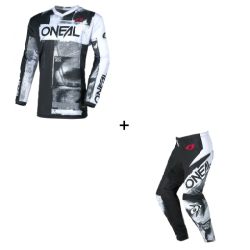 Мотокрос екипировка O`NEAL ELEMENT ROLLER BLACK/WHITE V.26 - 2  части 