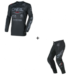 Мотокрос екипировка O`NEAL ELEMENT BRAND BLACK/GRAY V.26 - 2 части 