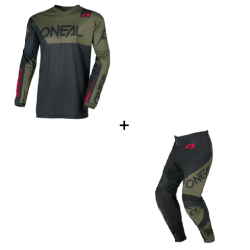 Мотокрос екипировка O`NEAL ELEMENT RACEWEAR BLACK/OLIVE V.26 - 2 части Мотокрос екипировка O`NEAL ELEMENT RACEWEAR BLACK/OLIVE V.26 - 2 части