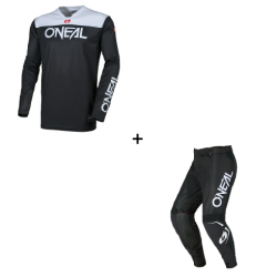 Мотокрос екипировка O'NEAL HARDWEAR ELITE BLACK/WHITE V.26 - 2 части Мотокрос екипировка O'NEAL HARDWEAR ELITE BLACK/WHITE V.26 - 2 части