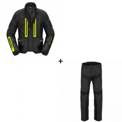 Мото екип SPIDI TRAVELER 3 EVO BLACK/YELLOW FLUO - 2 части