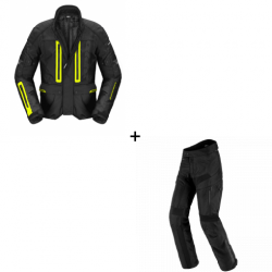 Мото екип SPIDI TRAVELER 3 EVO SHORT BLACK/YELLOW FLUO - 2 части