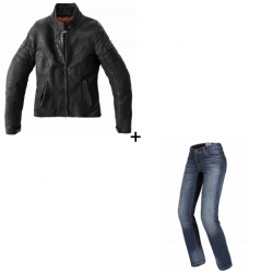 Дамски мото екип SPIDI VINTAGE Black - 2 части