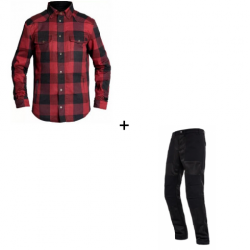 Мото екип JOHN DOE MOTOSHIRT RED - 2 части