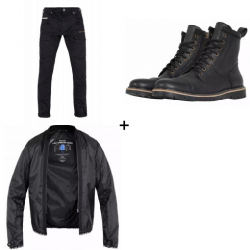 Мото екип  JOHN DOE DEFENDER MONO BK - 3 части