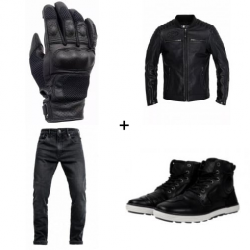 Кожен мото комплект JOHN DOE DEXTER BLACK - 4 части Кожен мото комплект JOHN DOE DEXTER BLACK - 4 части