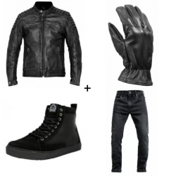 Кожен комплект JOHN DOE STORM PERFORATED BLACK - 4 части