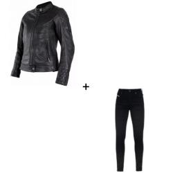 Дамски комплект JOHN DOE 4W ADINA LEATHER BK - 2 части