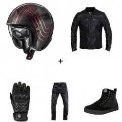 Комплект каска PREMIER Vintage Platinum Edition Carbon - 5 части Комплект каска PREMIER Vintage Platinum Edition Carbon - 5 части