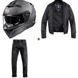 Комплект каска PREMIER DEVIL CARBON BM MATT - 3 части