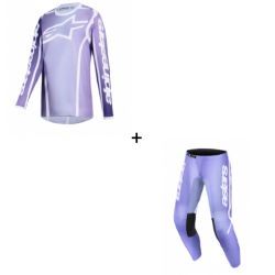 Дамски мотокрос екип Alpinestars FLUID APEX VIOLET/WHIТЕ - 2 части