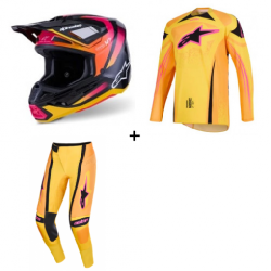 Мотокрос екипировка ALPINESTARS SM7 RISE BLK/YL/PINK - 3 части Мотокрос екипировка ALPINESTARS SM7 RISE BLK/YL/PINK - 3 части