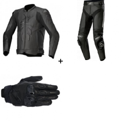 Кожен мото екип ALPINESTARS DUSK BLACK - 3 части Кожен мото екип ALPINESTARS DUSK BLACK - 3 части