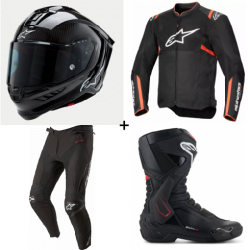 Каска ALPINESTARS Supertech R10 Black/Carb - 4 части Каска ALPINESTARS Supertech R10 Black/Carb - 4 части