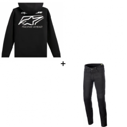 Мото комплект  ALPINESTARS ZIP FORMULATION BLACK - 2 части