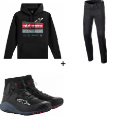 Мото комплект ALPINESTARS HARKEN BLACK - 3 части Мото комплект ALPINESTARS HARKEN BLACK - 3 части