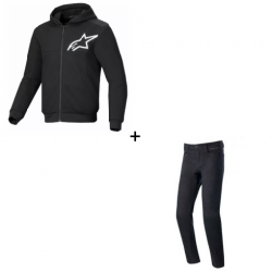 Комплект мото суитшърт ALPINESTARS CHROME V2 BLK/WHT - 2 части Комплект мото суитшърт ALPINESTARS CHROME V2 BLK/WHT - 2 части