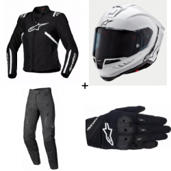 Комплект дамско яке ALPINESTARS ALPINESTARS STELLA T-SPS v2 WP BLK/WHT - 4 части Комплект дамско яке ALPINESTARS ALPINESTARS STELLA T-SPS v2 WP BLK/WHT - 4 части
