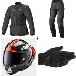 Комплект дамско яке ALPINESTARS Stella ST-1 Waterproof BLACK - 4 части