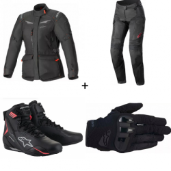 Комплект дамско яке ALPINESTARS Stella ST-1 Waterproof BLACK - 4 части