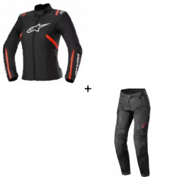 Комплект дамско яке ALPINESTARS ALPINESTARS STELLA T-SPS v2 WP BLK/WHT/RD - 2 части