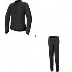 Комплект дамско лятно мото яке ALPINESTARS STELLA C-1 AIR BLACK - 2 части Комплект дамско лятно мото яке ALPINESTARS STELLA C-1 AIR BLACK - 2 части