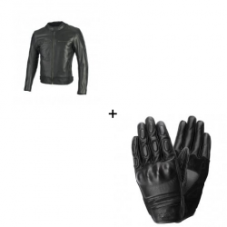 Комплект кожено яке SECA BONNEVILLE BLACK - 2 части