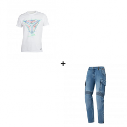 Комплект МОТО ТЕНИСКА SECA GEO SIGN WHITE - 2 части