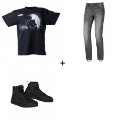 Комплект мото тениска SECA MOON BLACK - 3 части