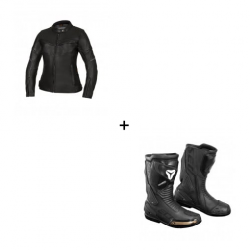 Комплект дамско кожено яке SECA DARKSIDE TFL BLACK - 2 части Комплект дамско кожено яке SECA DARKSIDE TFL BLACK - 2 части