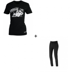 Комплект дамска мото тениска SECA GARAGE BLACK - 2 части Комплект дамска мото тениска SECA GARAGE BLACK - 2 части