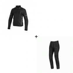 Комплект дамско текстилно мото яке SECA ORKAN II BLACK - 2 части