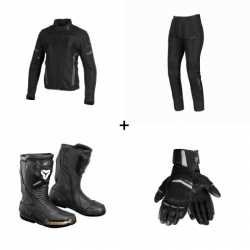 Комплект дамско текстилно мото яке SECA ORKAN II BLACK - 4 части