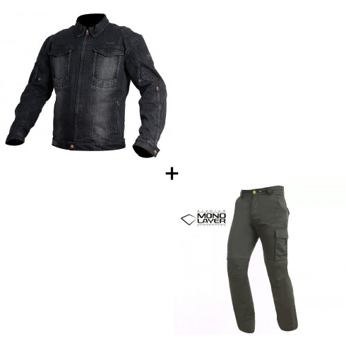 Мото комплект Trilobite 2095 Parado Tech-Air compatible BLACK - 2 части Мото комплект Trilobite 2095 Parado Tech-Air compatible BLACK - 2 части