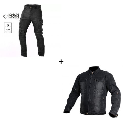 Мото комплект Trilobite 2095 Parado Tech-Air compatible BLACK - 2 части Мото комплект Trilobite 2095 Parado Tech-Air compatible BLACK - 2 части